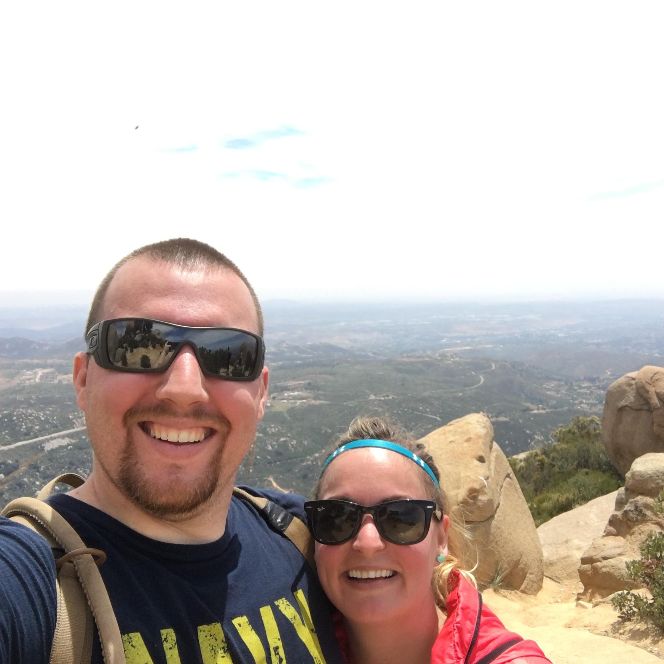 At the top of the potato chip rock hike! 😅🌞😎🥾