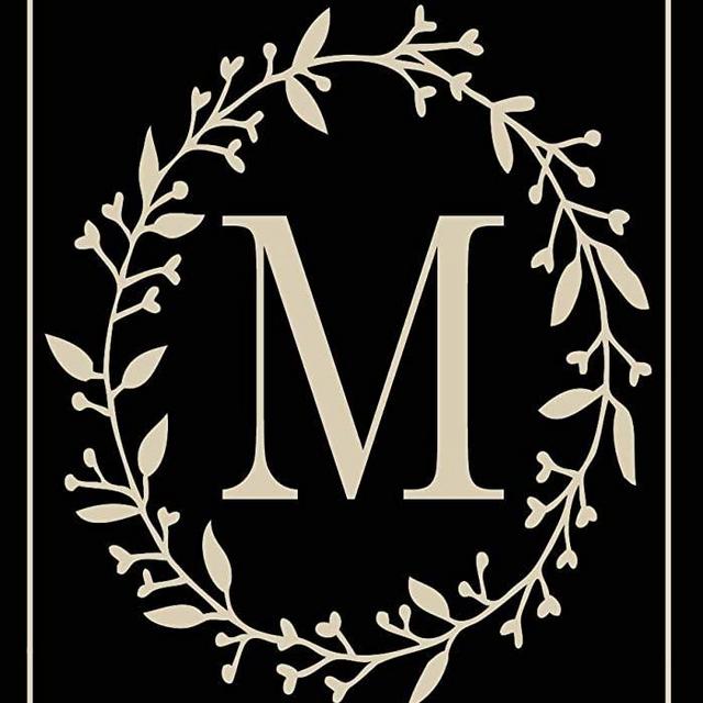Briarwood Lane Classic Monogram Letter M Garden Flag Everyday 12.5" x 18"