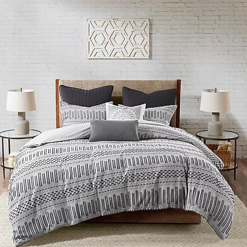 INK+IVY Rhea 3-Piece King/California King Duvet Cover Set in Grey