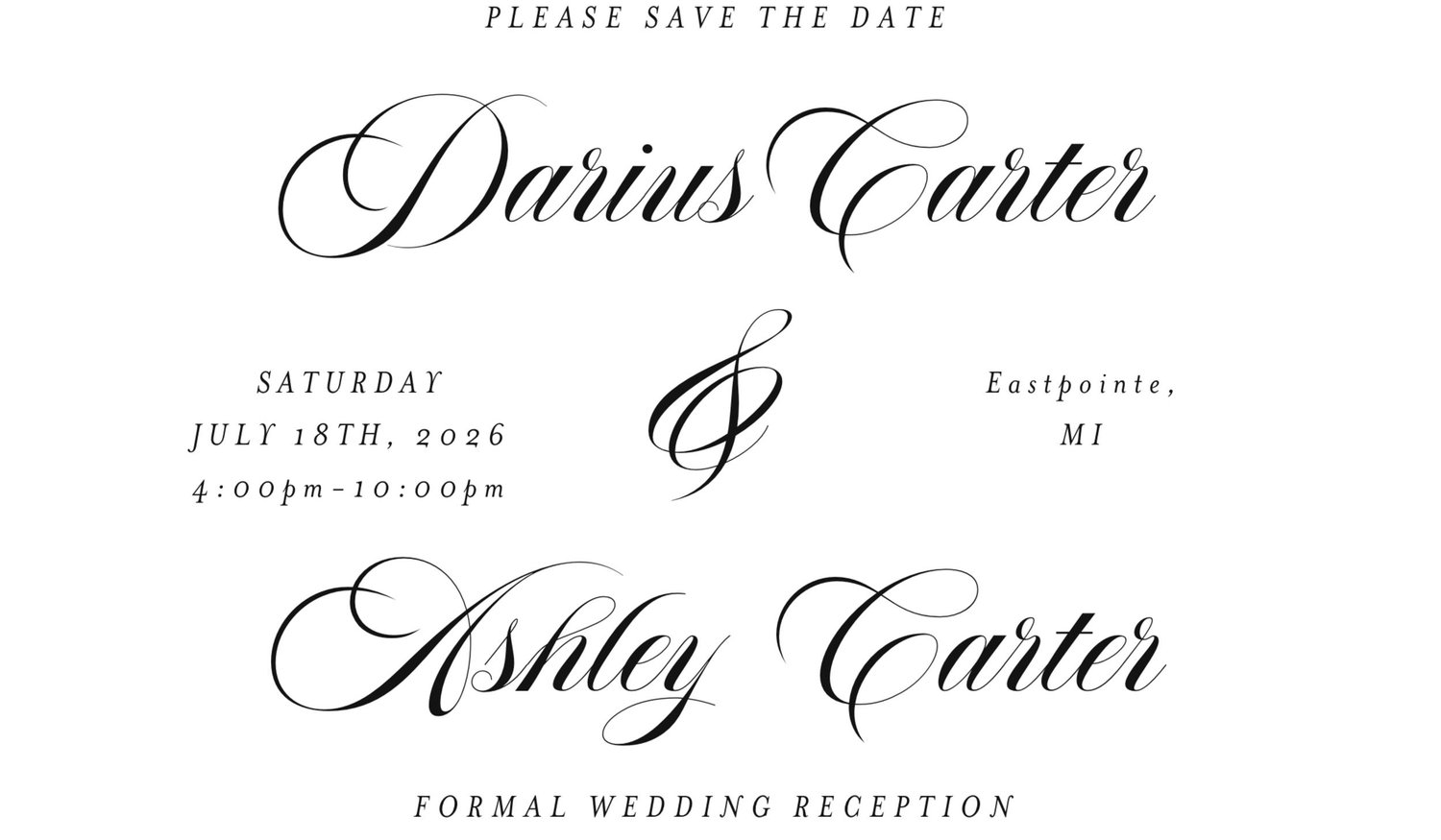 The Wedding Website of Ashley Carter and Darius Carter