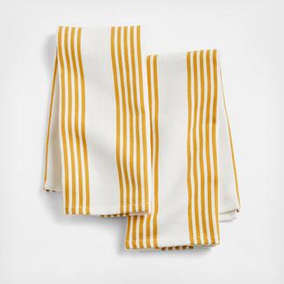 Cuisine Stripe Dish Towels, Set of 2