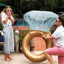 our engagement party in Nancy and Neil Koenig's backyard.