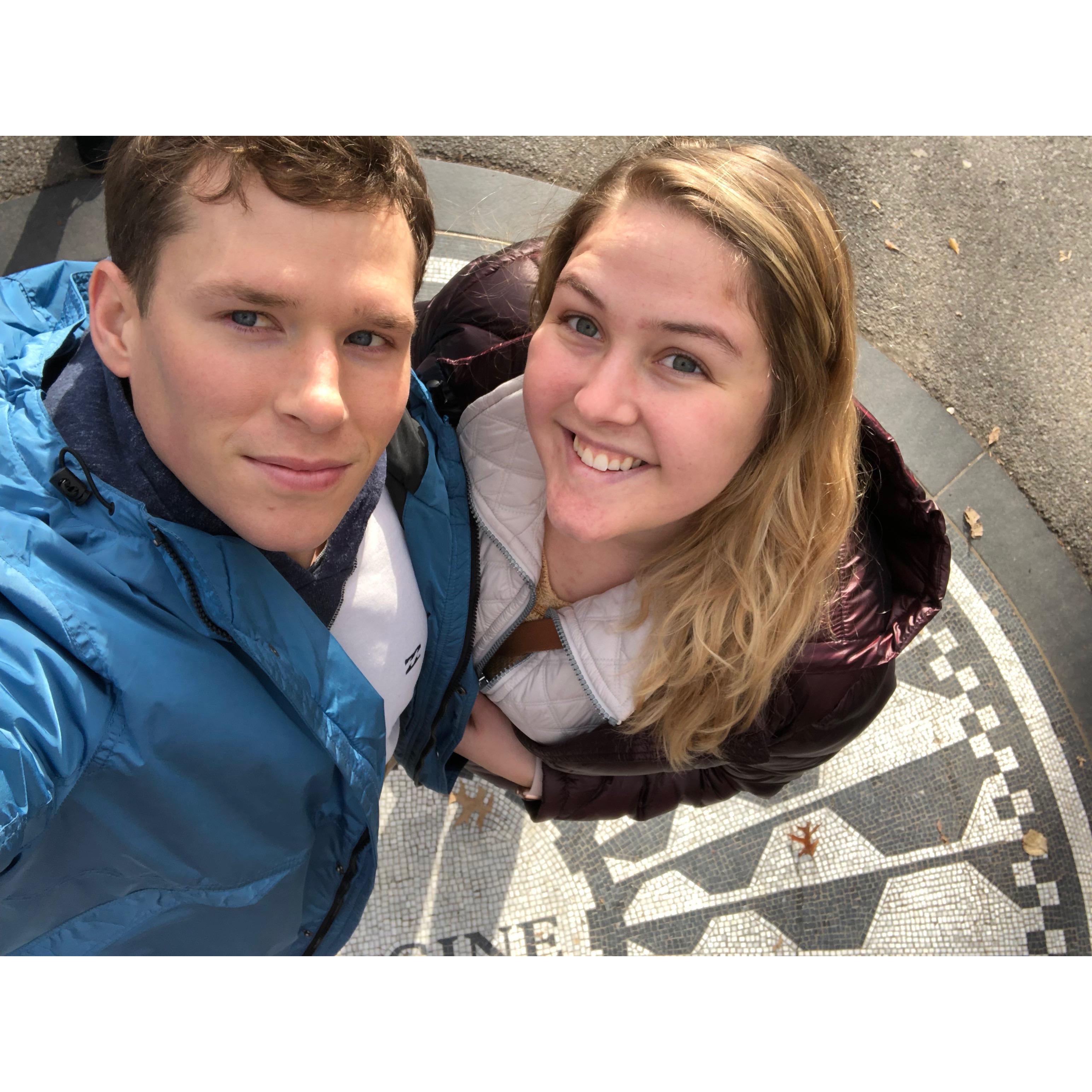 Visiting Strawberry Fields in NYC
