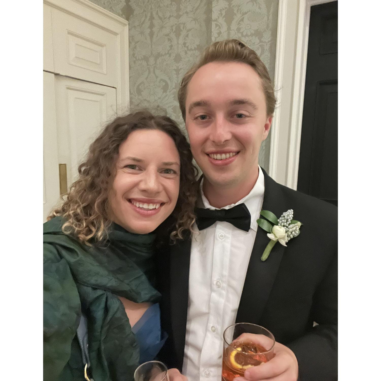 Selfie at Sam and Michelle's wedding