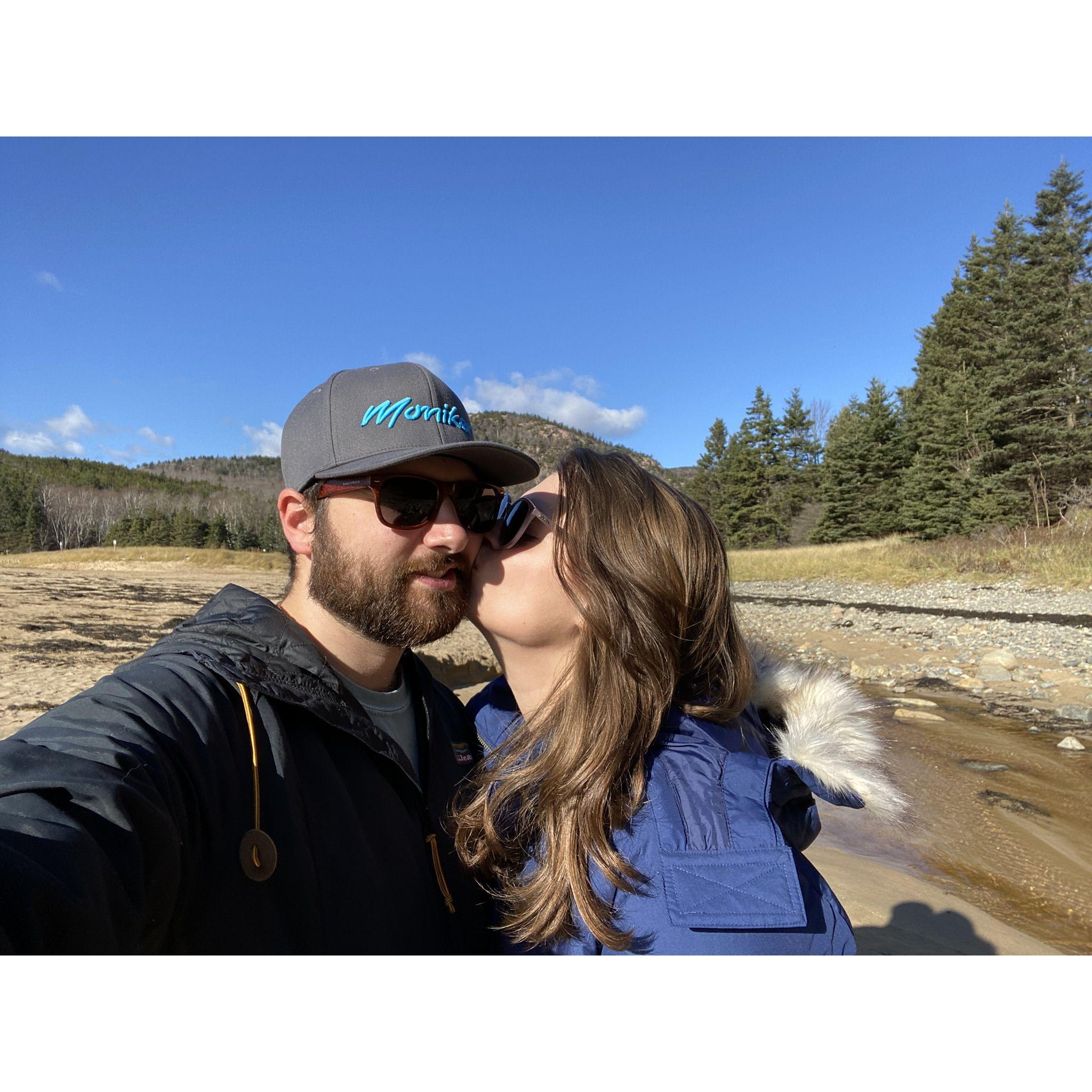 Visiting Acadia National Park.