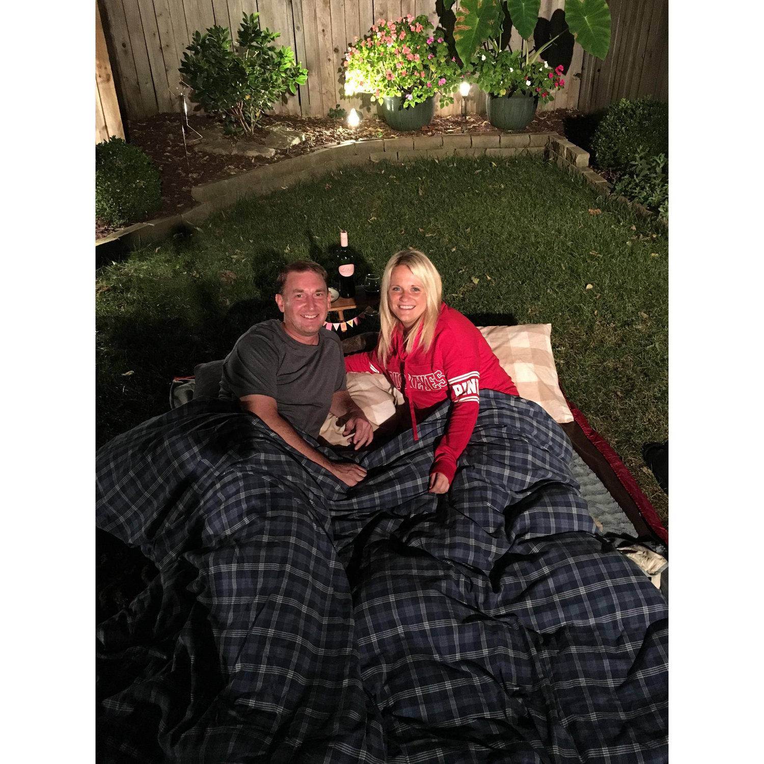 Sometimes, we camp in our backyard!