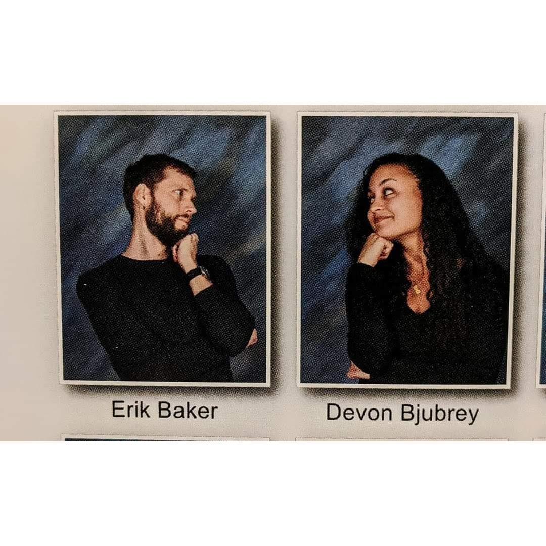 The last year we were both in the yearbook.