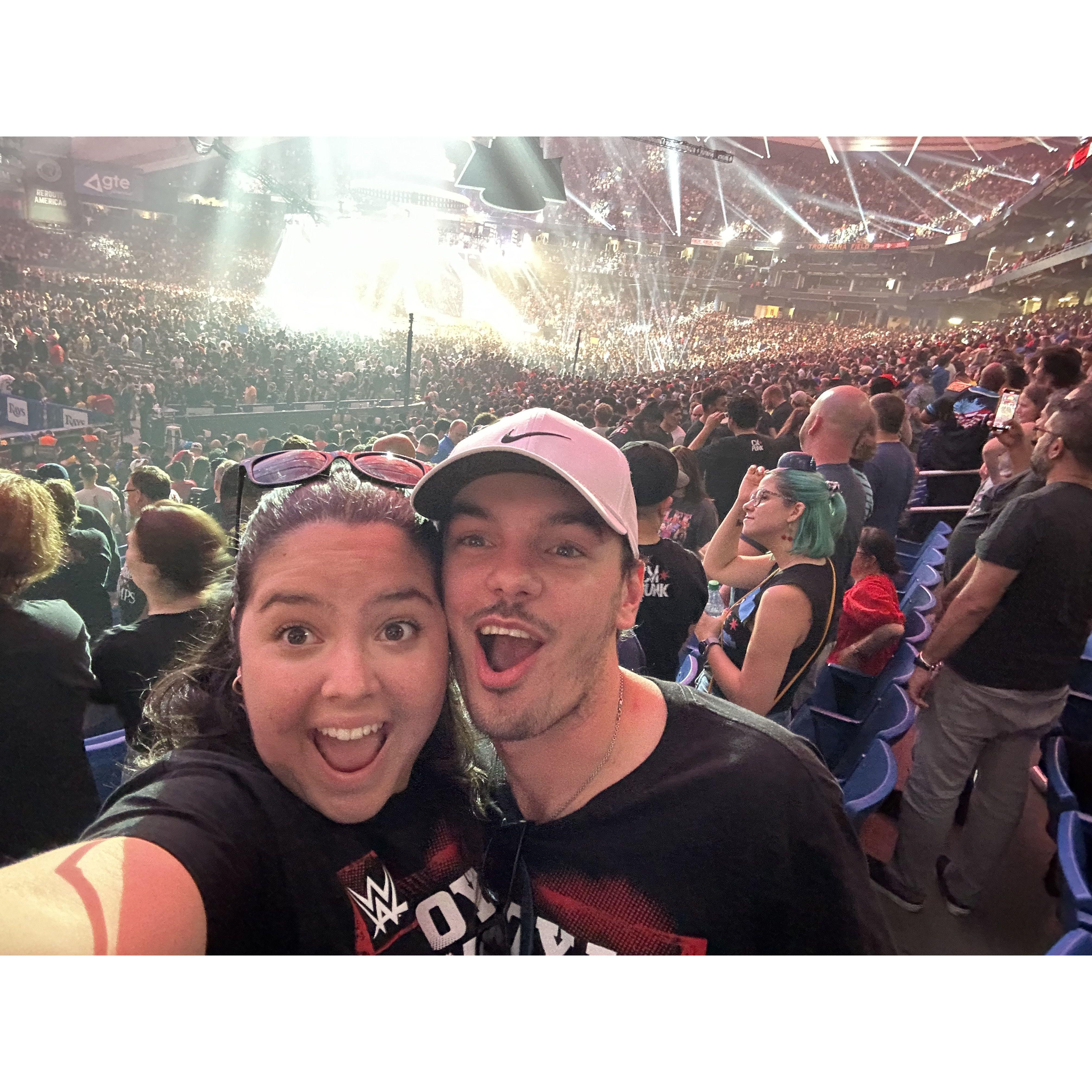 Something we both love and shared amongst each other is watching WWE! We were able to experience the 2024 Royal Rumble in Tampa, FL.