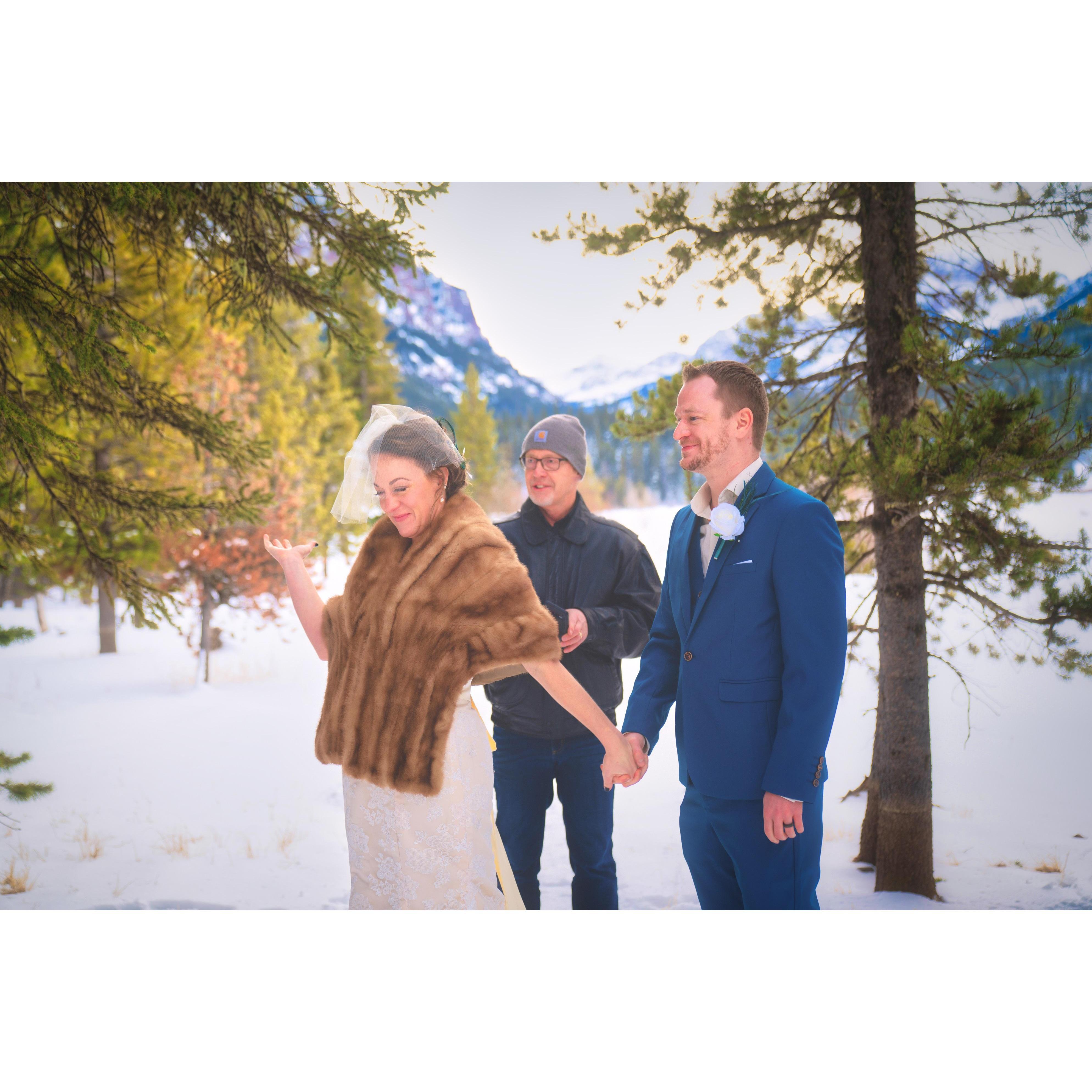 Now presenting Mr. and Mrs. Dudley!