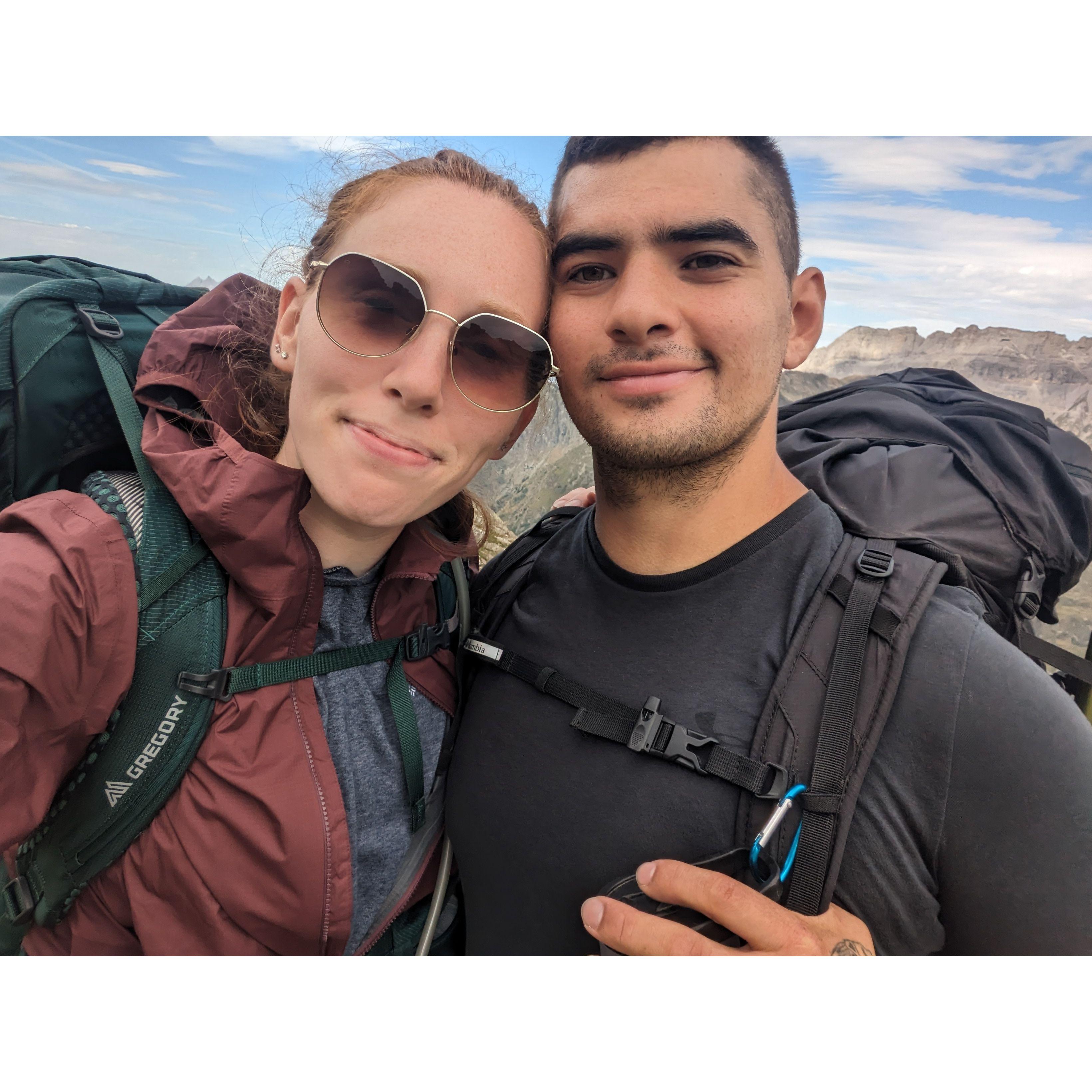 Sunny day during our hike of the TMB 2023