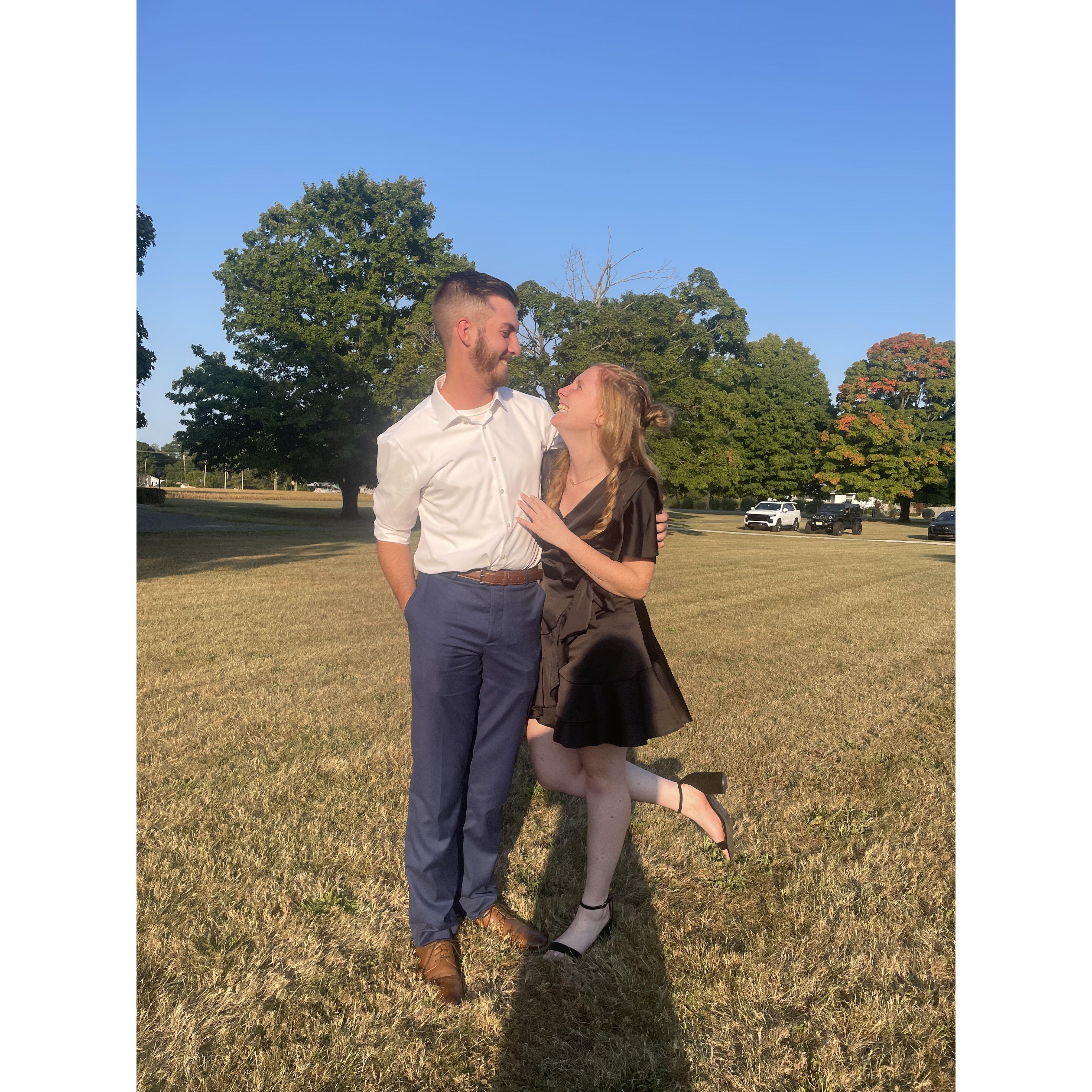 Our first wedding together