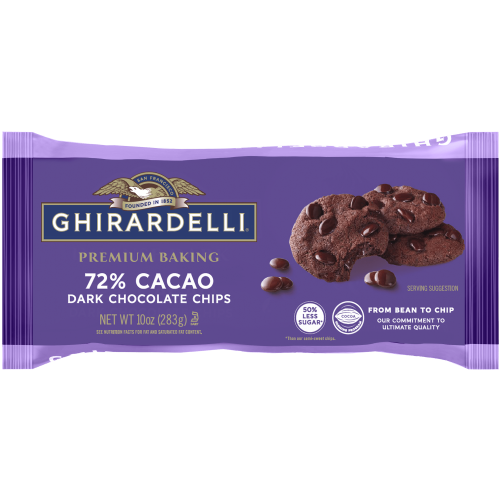 Ghirardelli 72% Cacao Dark Chocolate Premium Baking Chips (Case of 12 Bags)