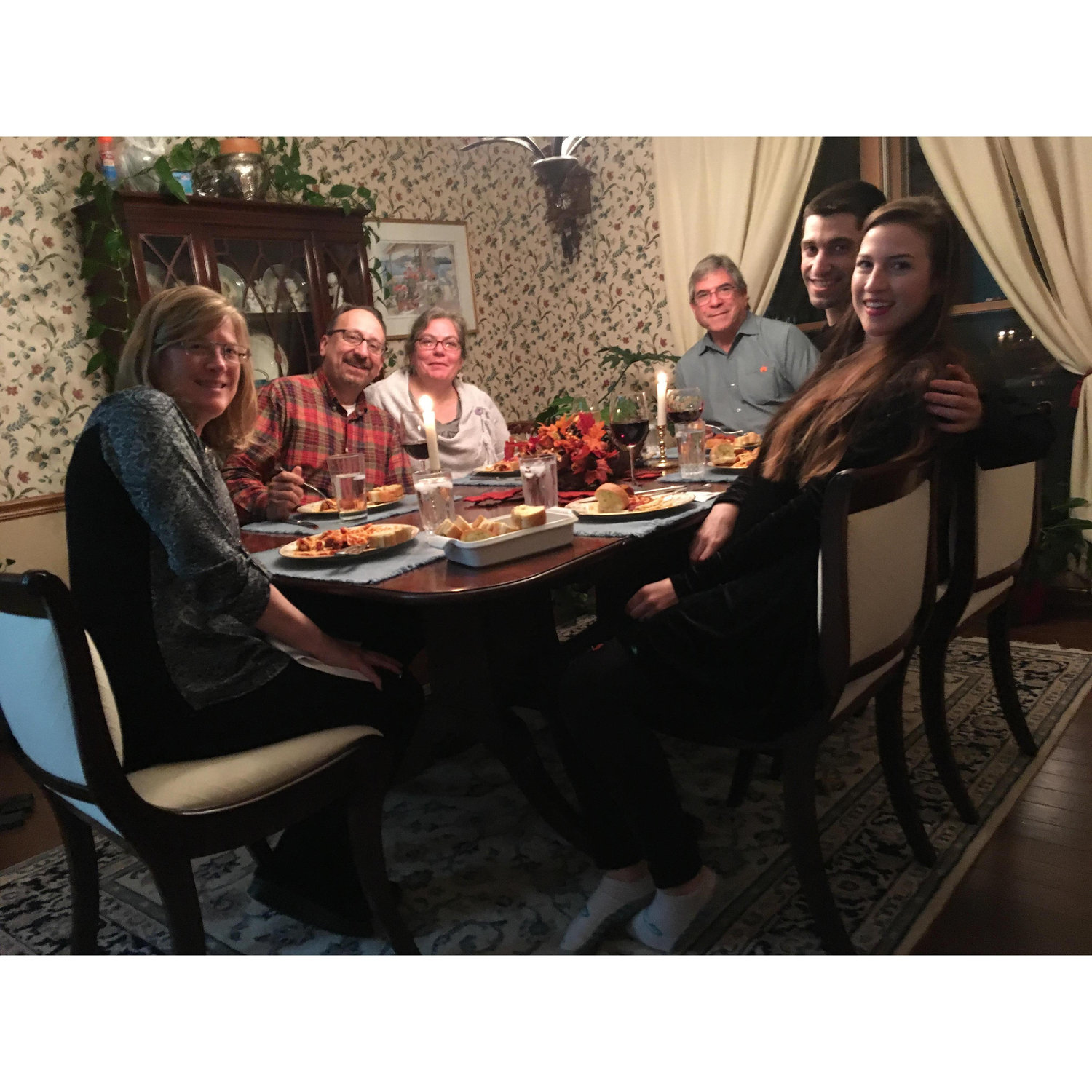Dinner with Nonni and Poppi and Mimi and Uncle Chad