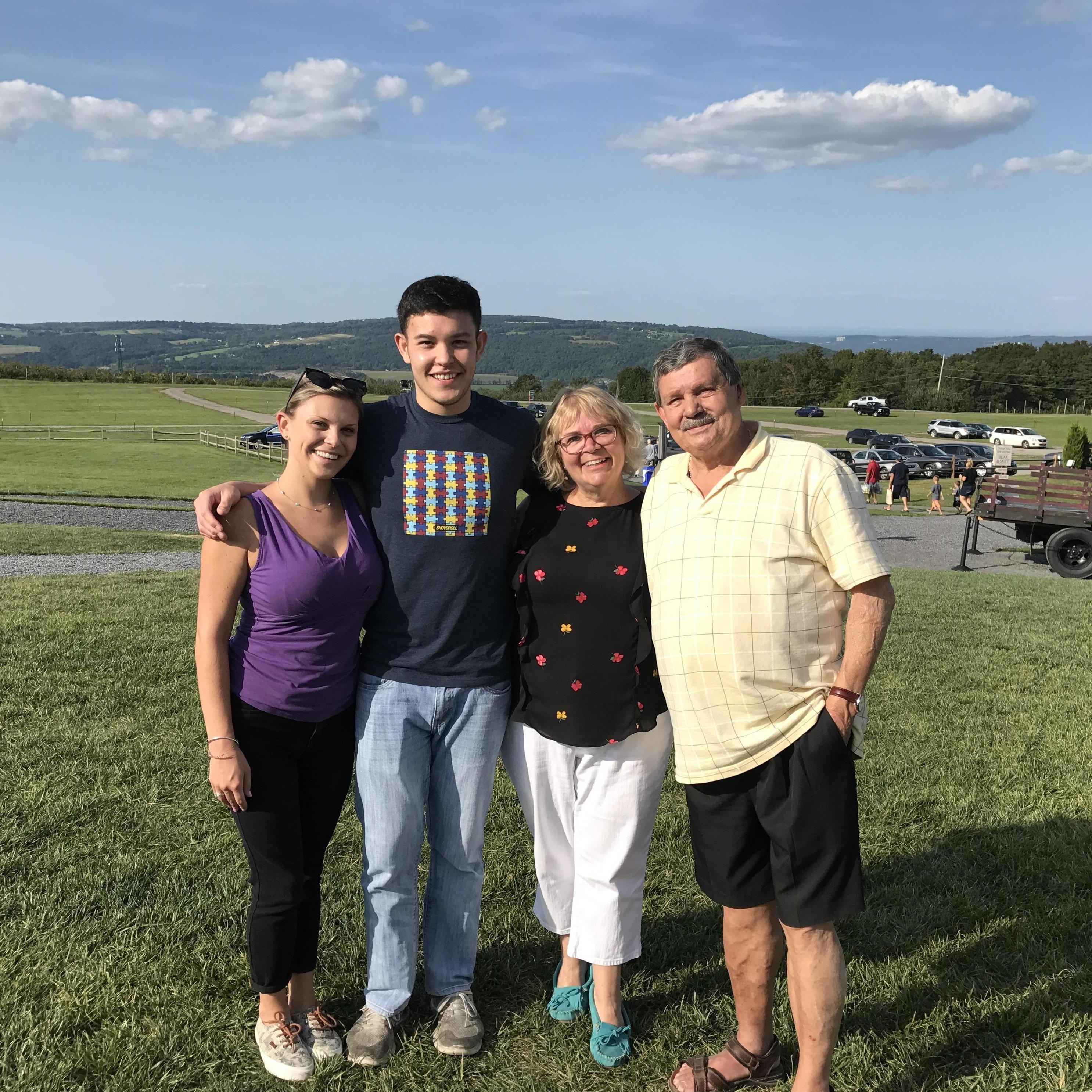 Beak & Skiff Apple Orchards with Alyssa's parents in LaFayette, NY