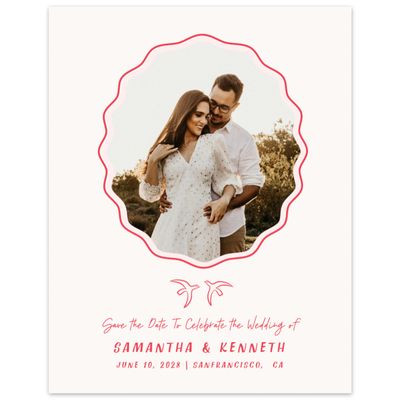 Red Nautical Wedding Digital Save the Date - Mare Photo