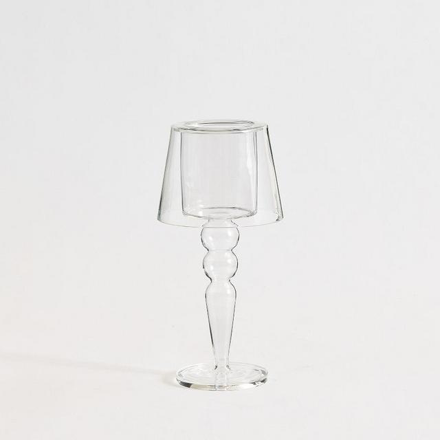 Cordelia Glass Lamp Votive Holder: Clear: Small 5X10"