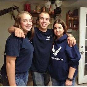 Rachael, Bruce, and Tiffany (Mom); Bruce's going-away/graduation party (2018).