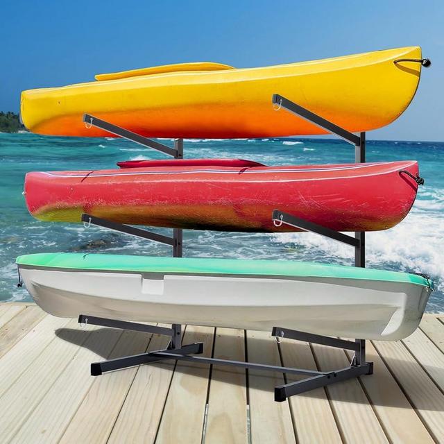 Morohope Kayak Storage Rack, Heavy Duty Kayak Racks for Garage and Outdoor Storage, Storage Rack for Kayak, Canoe, Surfboard & Paddleboard