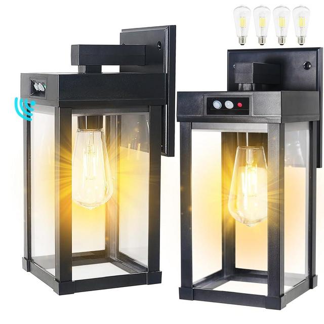 Kuniwa Solar Wall Lights Outdoor, Solar Sconce Lights with 3 Lighting Modes, Dusk to Dawn Exterior Porch Light fixtures, Wall Mount Solar Wall Lantern Outside Waterproof for Garage Patio Yard, 2 Pack