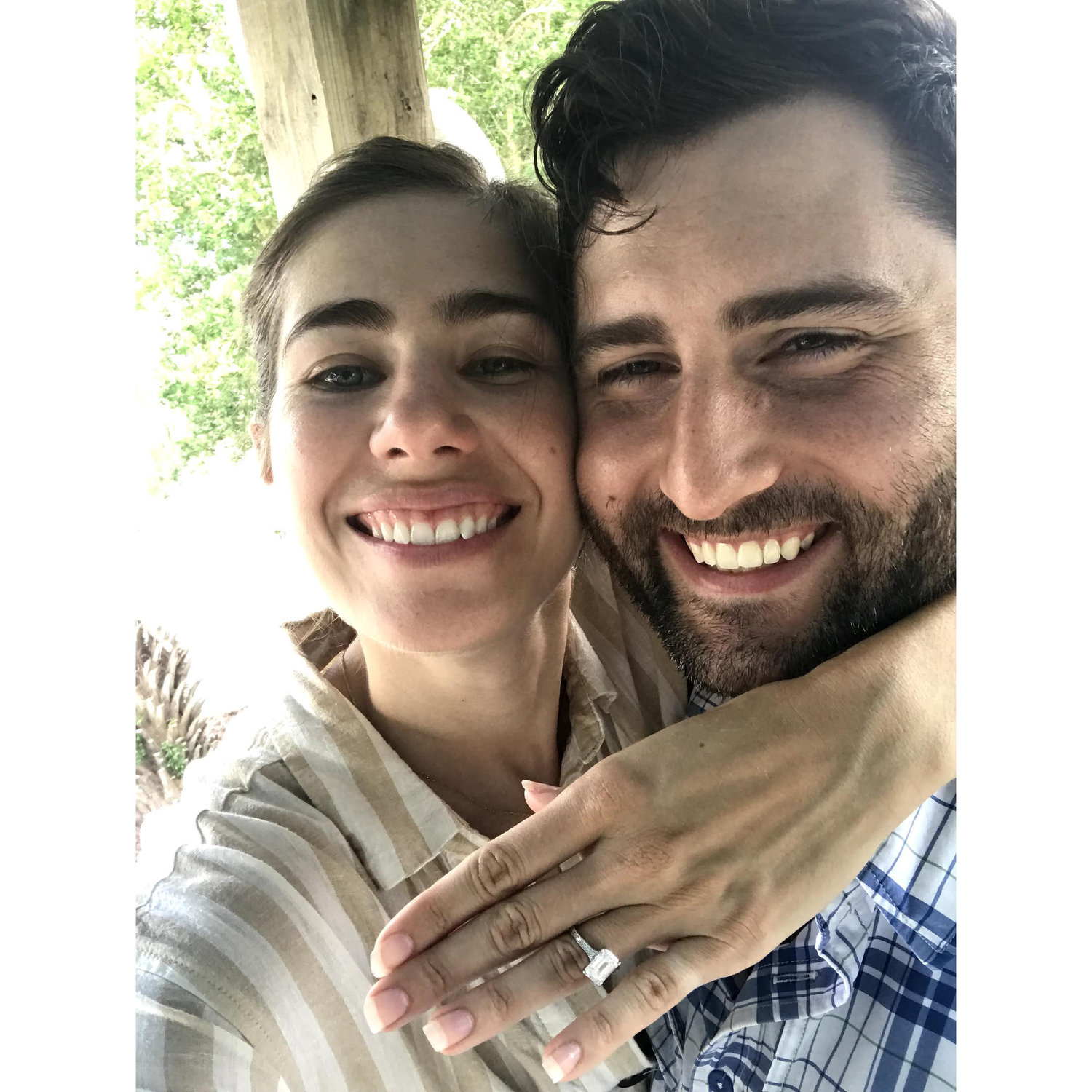 You guessed it, we had JUST gotten engaged!