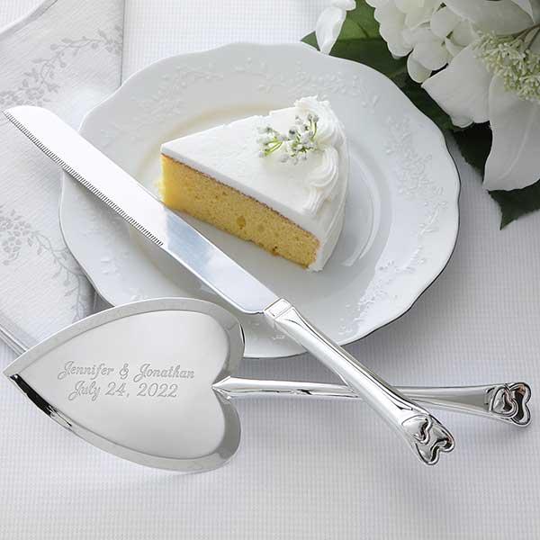 Personalized Wedding Cake Knife & Server Set