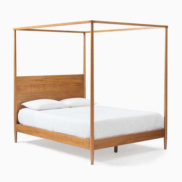 Mid-Century Canopy Bed, King, Acorn