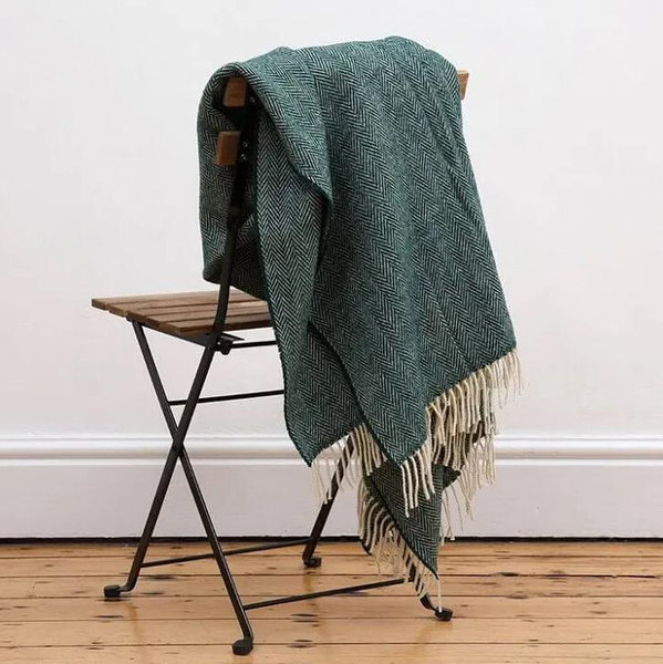 Mc Nutt Spruce Herringbone Blanket