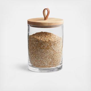 Tomos Glass Canister with Wood Lid