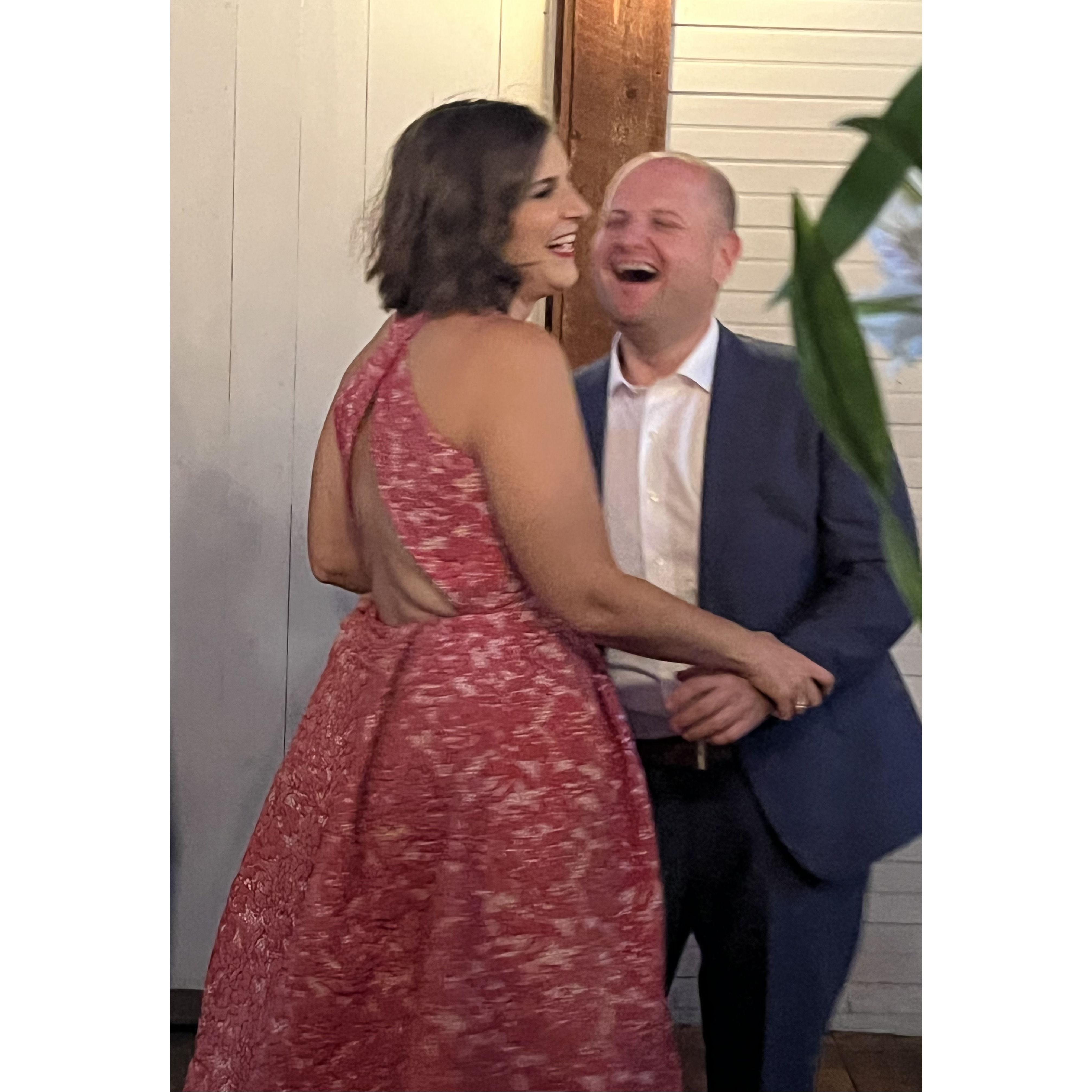 Dancing the night away at Lisa's oldest friends wedding in the Berkshires, MA