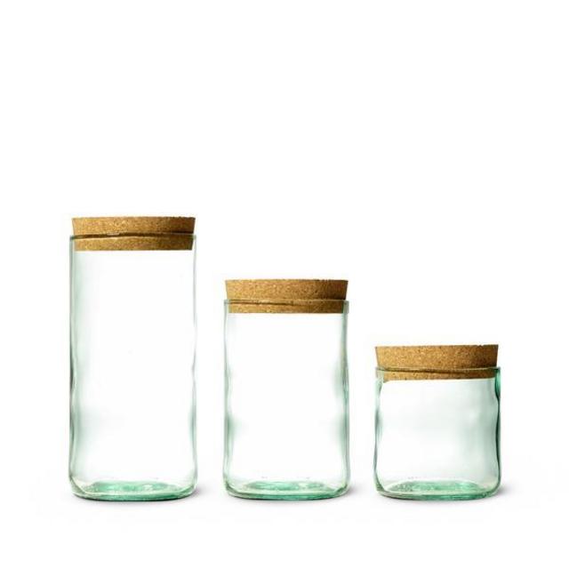 Recycled Bottle Canister in Aqua