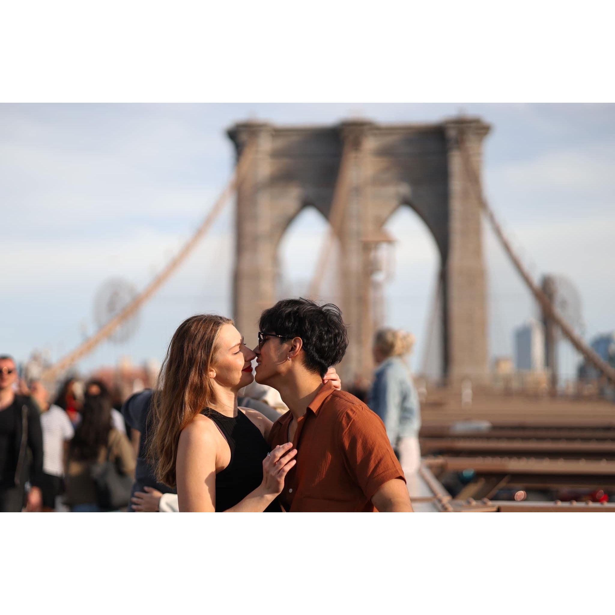And of course a Brooklyn Bridge moment was needed, but this was also the first photoshoot we did as a couple.