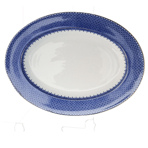 Blue Lace Oval Platter