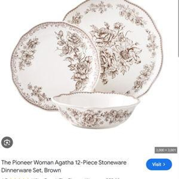 Pioneer woman Agatha 12pc dish set