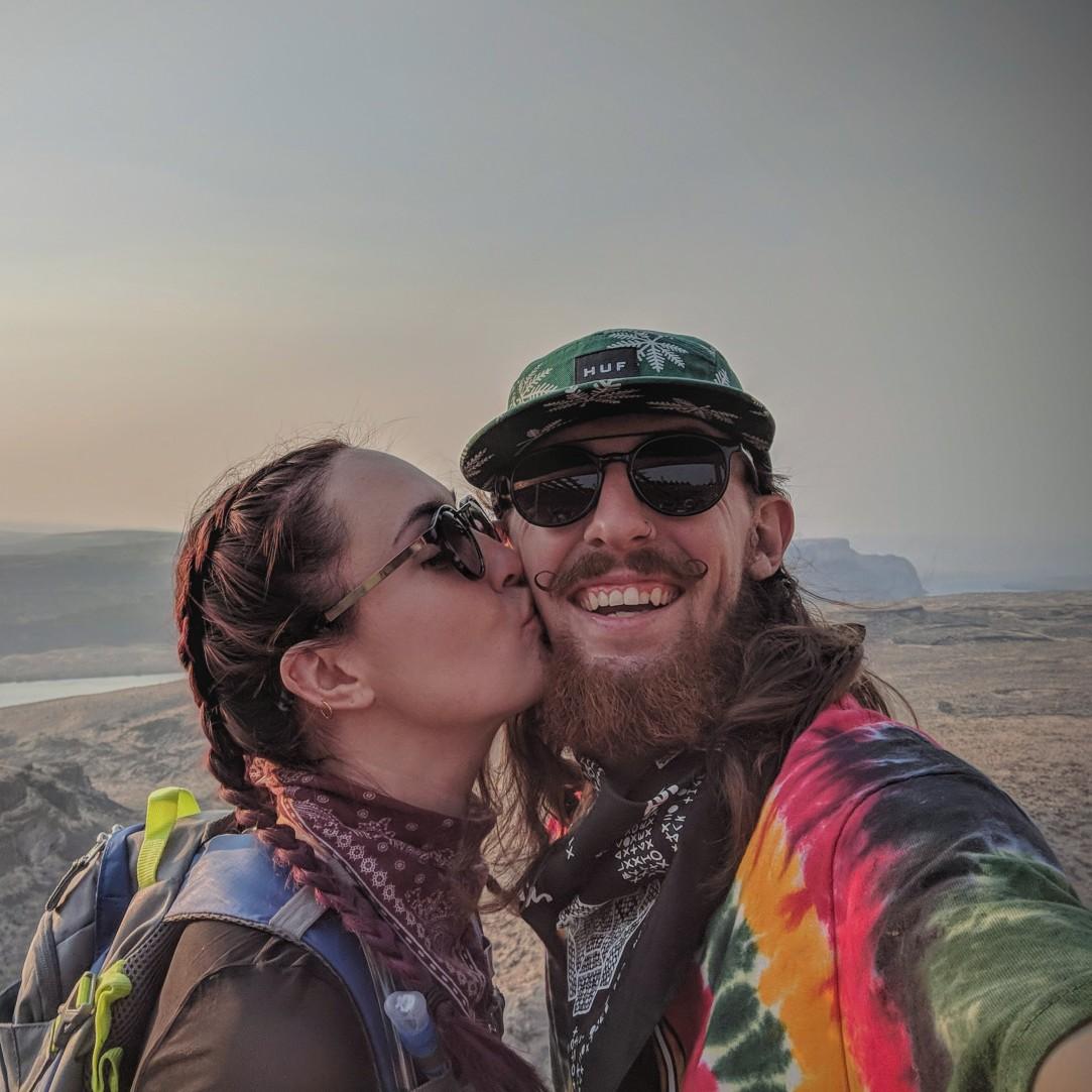Photo taken at Bass Canyon Music Festival at The Gorge Amphitheater in Washington. This is where we celebrated our Engagement that took place the day before at the beginning of our road trip.