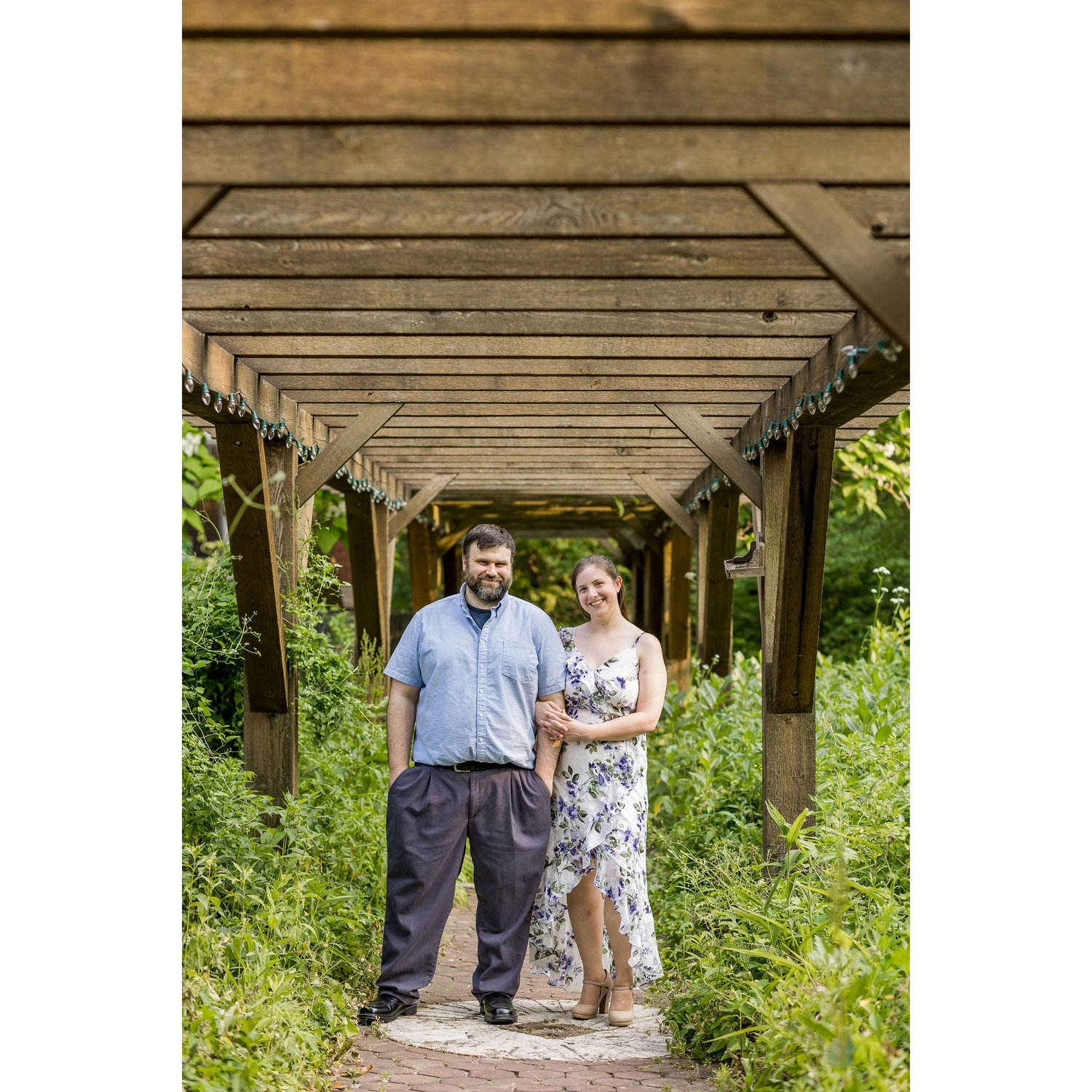We did an Engagement photo shoot through Minnetrista's paths and gardens in June of 2023.