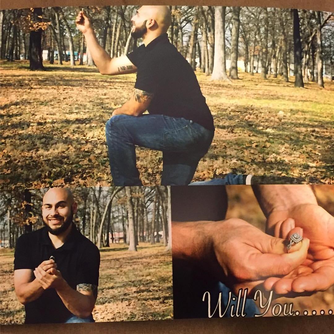 On 12/30/17 Mike had me piece together a puzzle upside down and once I was finished I flipped it over this was the image I seen while he was to the side of me on one knee!