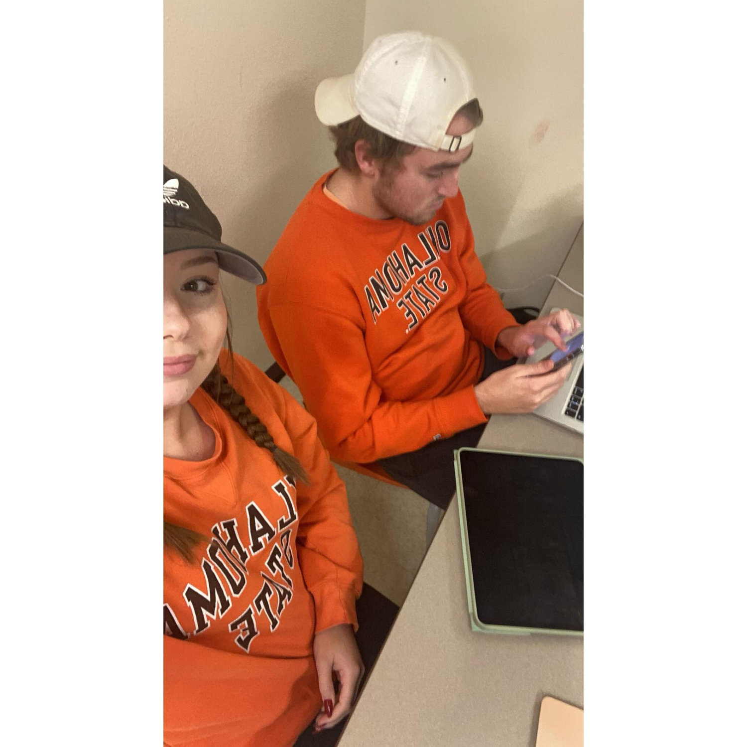 Many study dates with matching OSU sweatshirts!