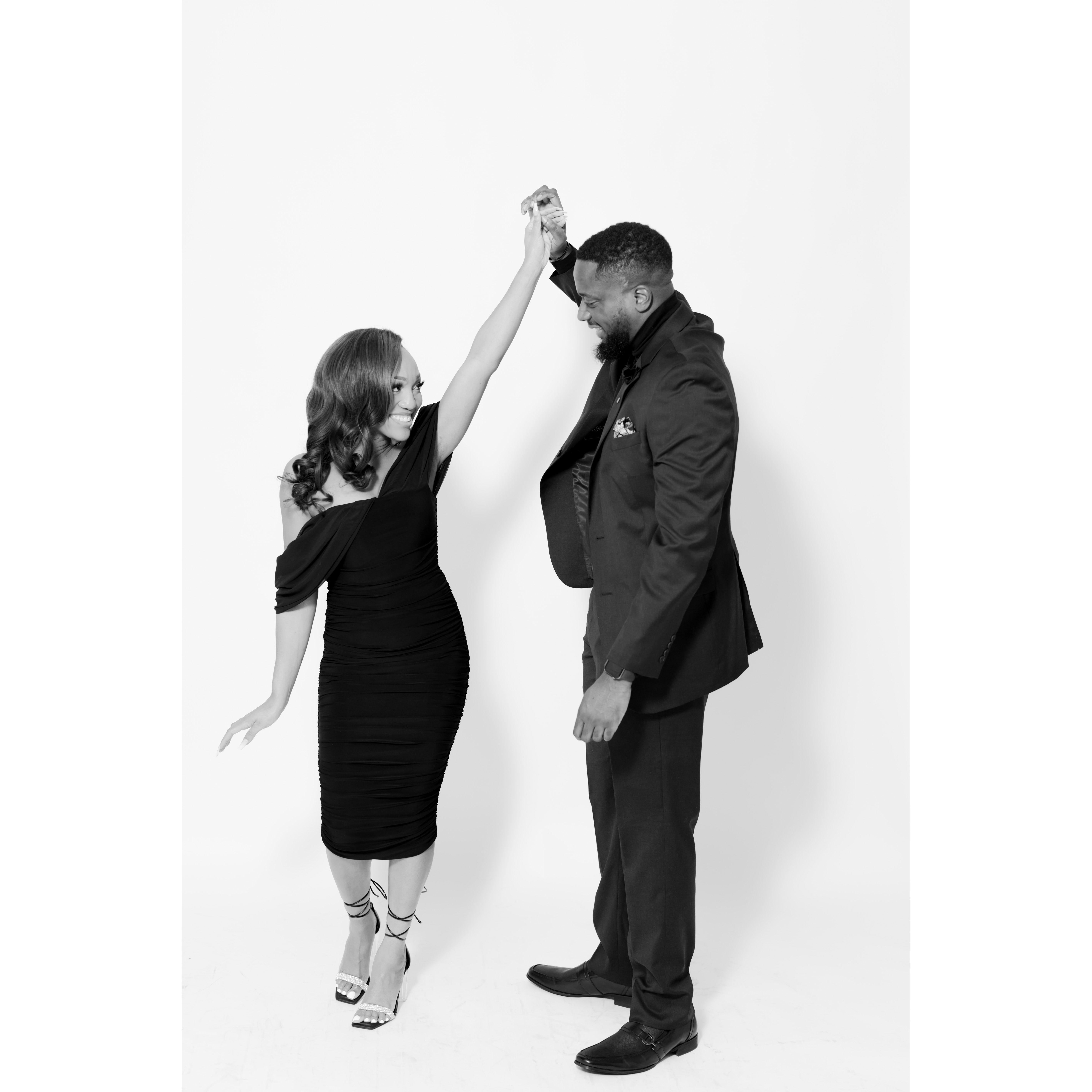Engagement Shoot. This shot was a MUST. We met on the dancefloor. It was only appropriate to recreate that moment.