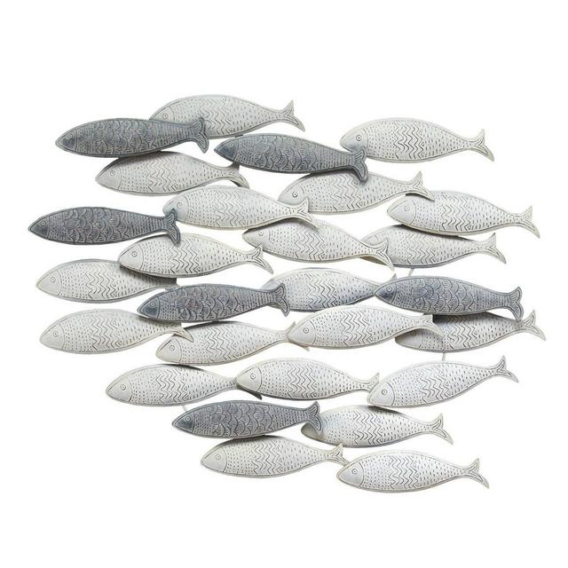 School of Fish Wall Decor Gray - Stratton Home Decor