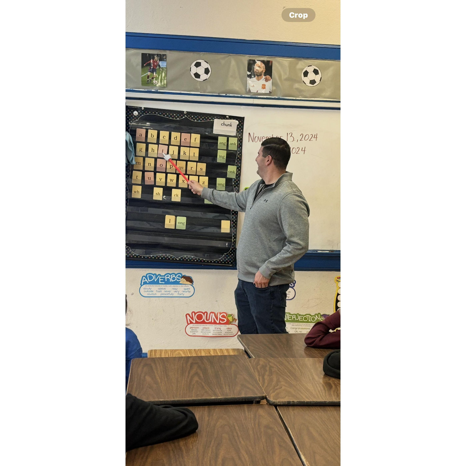 Nick got to spend the day teaching the kiddos-- he does a great job!