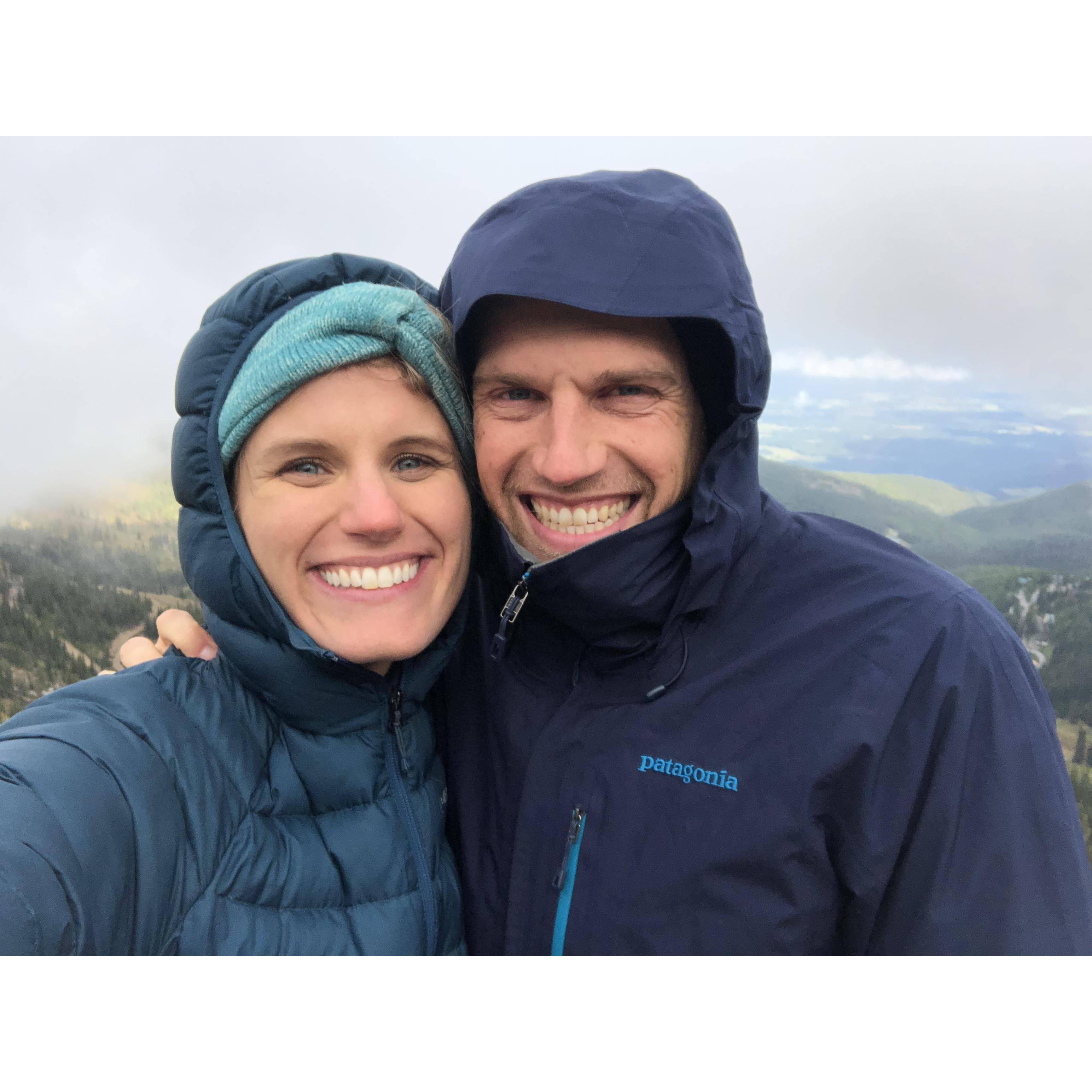 Engaged at the top of Schweitzer Mountain Ski Resort 9/19!