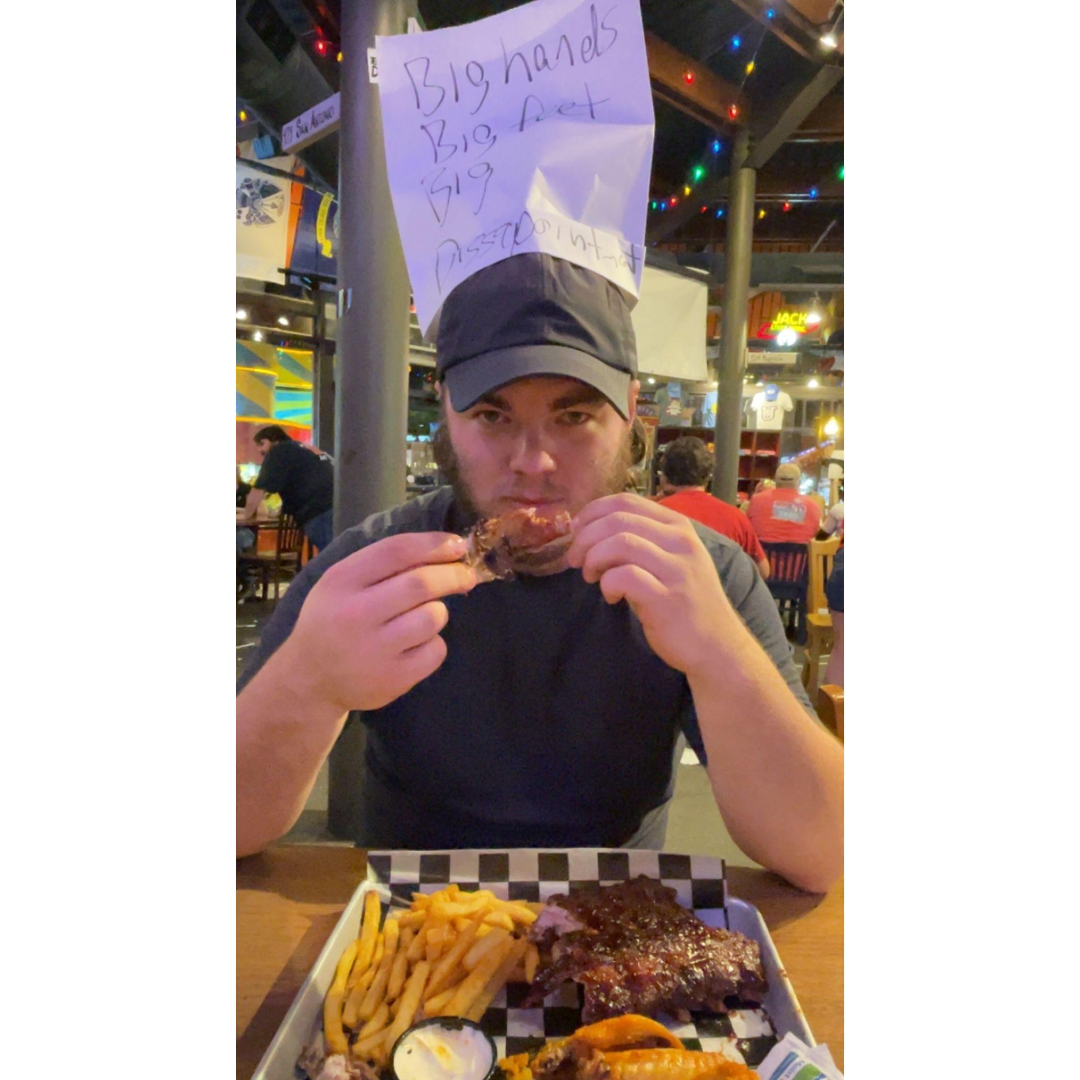 Eating at Dicks in Gatlinburg