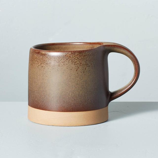 12oz Stoneware & Clay Bottom Mug Espresso Brown - Hearth & Hand™ with Magnolia