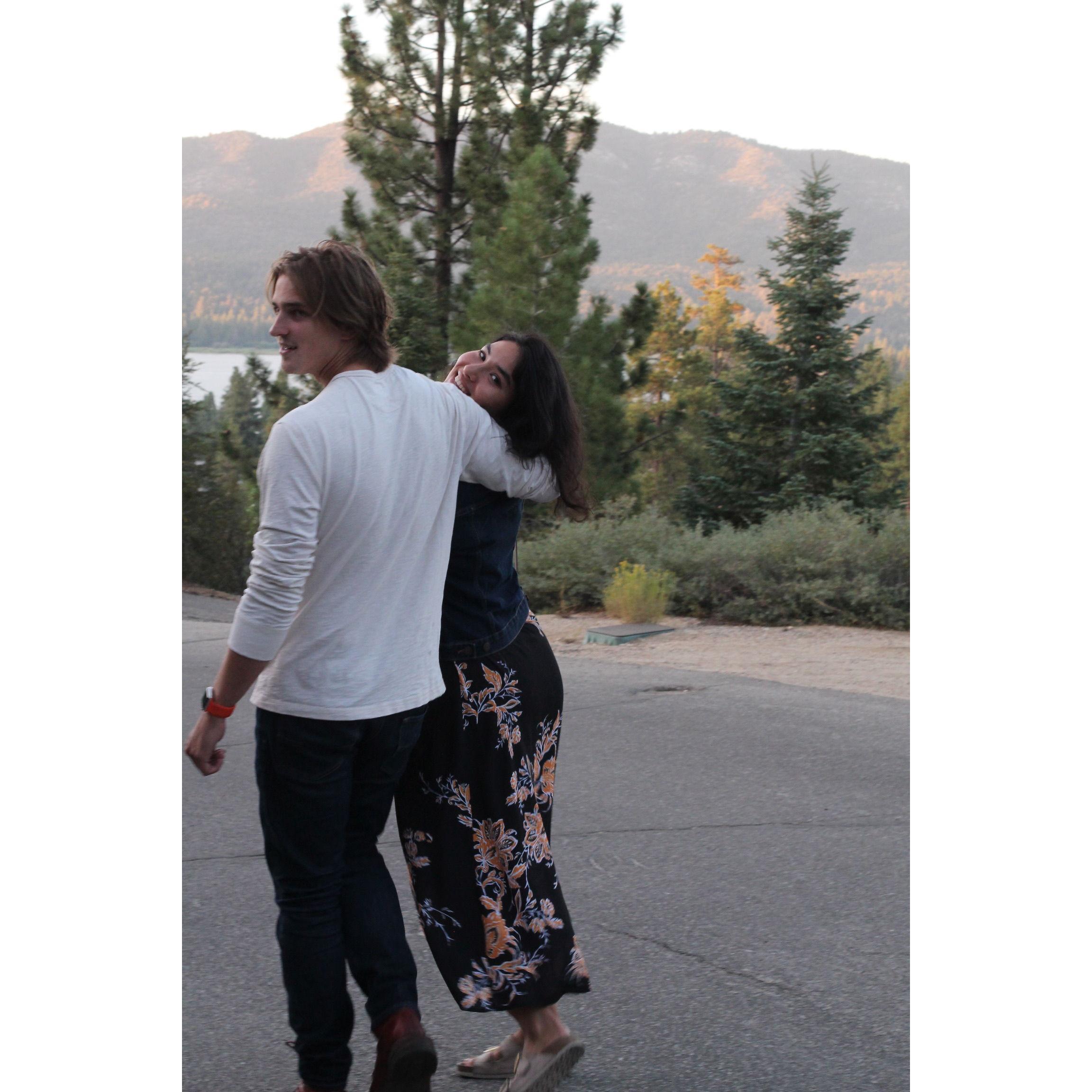 Big Bear 2019: That specific energy of being overdressed for a mountain town but committed to the dinner date aesthetic.