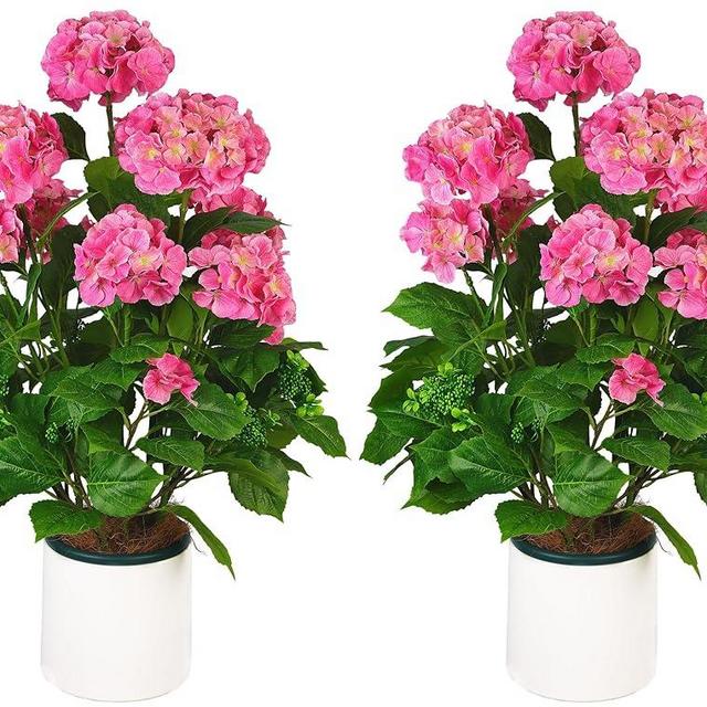 QIANYUN Artificial Trees for Home Decor-3FT Artificial Hydrangea Indoor with Pot - Tall Artificial Plants UV Resistant for Indoor Outdoor Front Porch