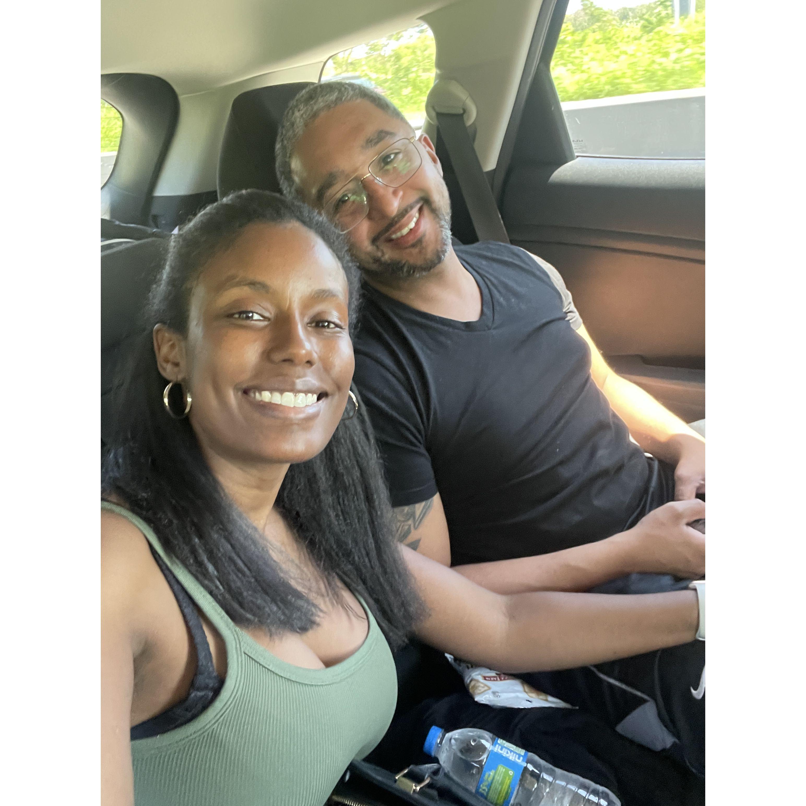 On the way to a surprise vacation and proposal.