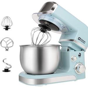 Kitchen in the box Stand Mixer,3.2Qt Small Electric Food Mixer,6 Speeds Portable Lightweight Kitchen Mixer for Daily Use with Egg Whisk,Dough Hook,Flat Beater (Blue)