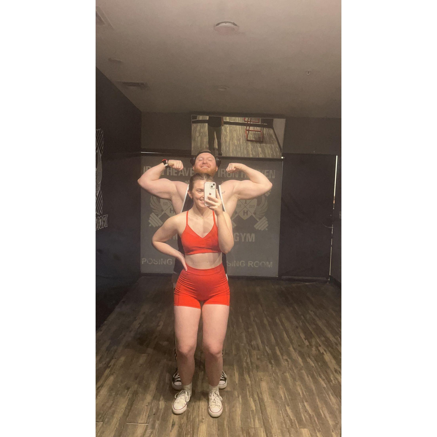 We spend our quality time together in the gym! Brady said Lydia is definitely his best client in all of his personal training experience!