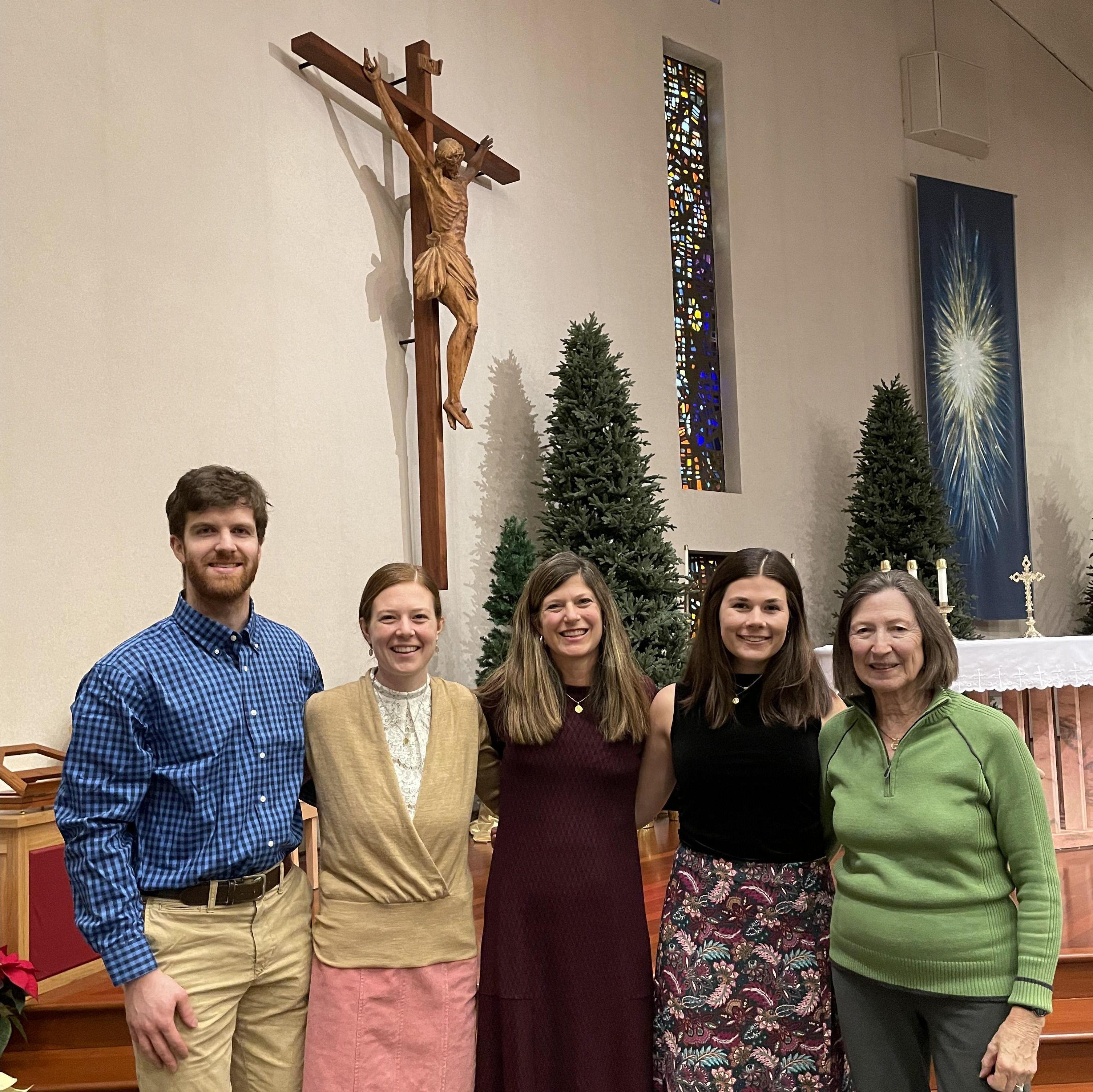 We went to Christmas Day mass with Sydney's family!