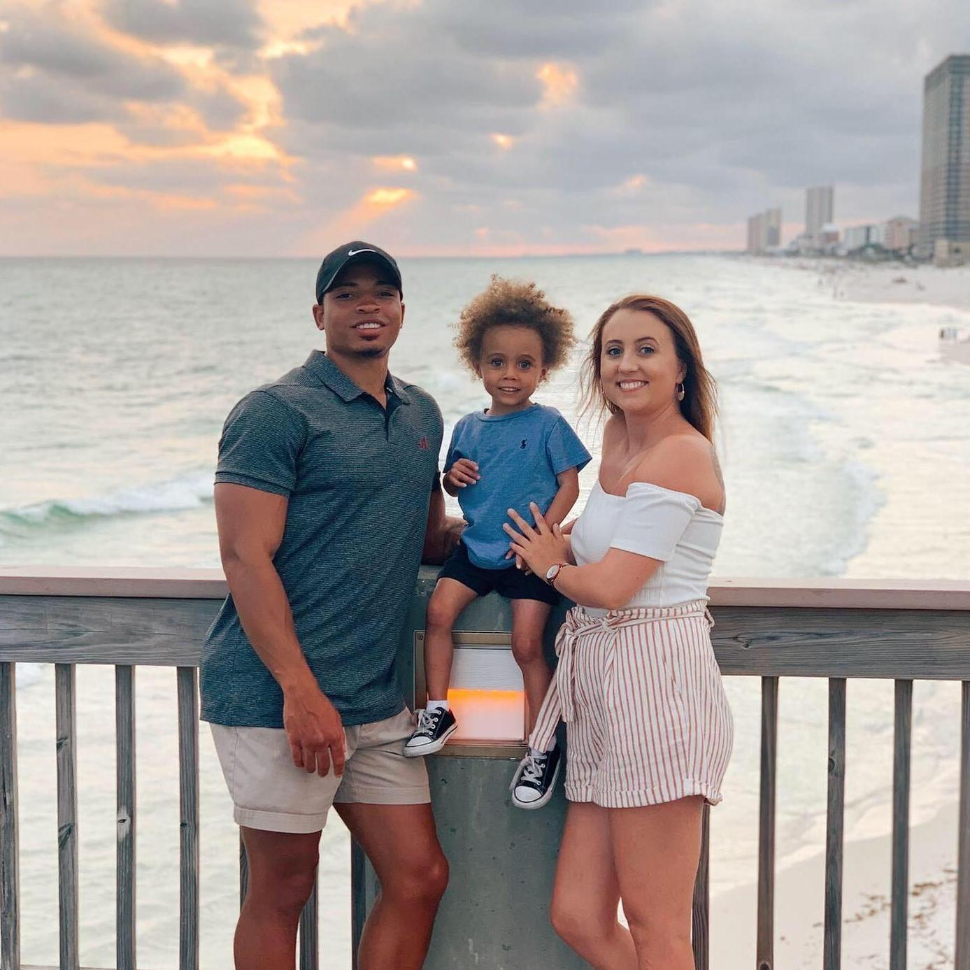 First family beach trip